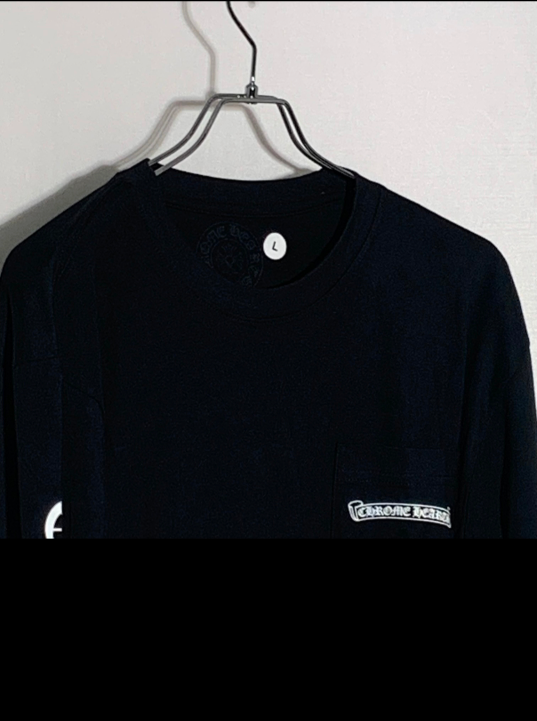 Chrome Hearts Scroll Logo L/S T-Shirt "Black"