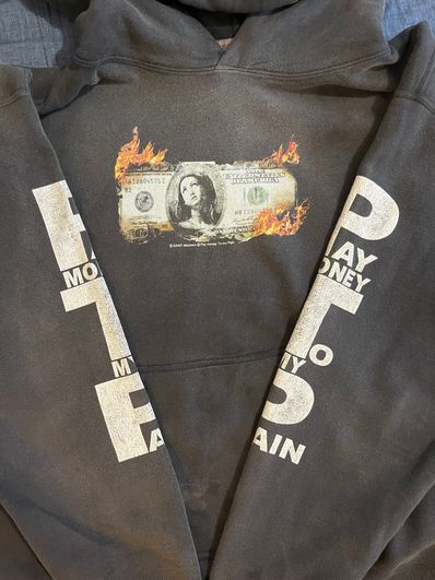 SAINT Mxxxxxx x Pay Money To My Pain 24SS Hoodie Brnd Money "Black"