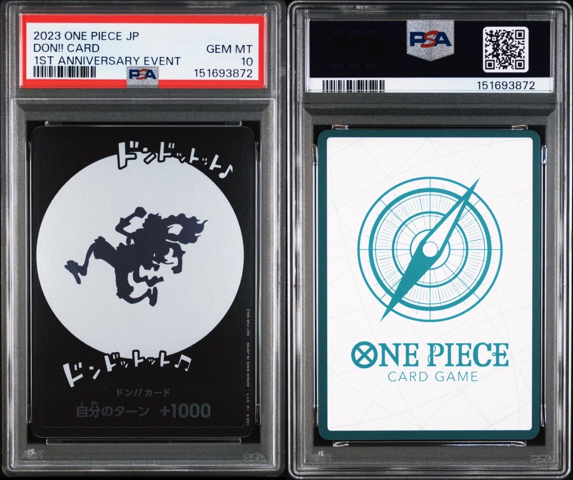 PSA10】ドン!!カード : ギア5 ニカ (プロモーションカード「One Year 