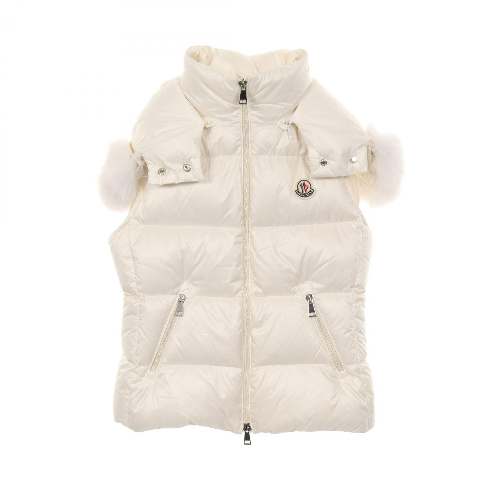 モンクレール MONCLER GALLINULE ダウンベスト 衣料品 アウター ナイロン レディース ホワイト系 I20931A00163 595ZZ 【中古】