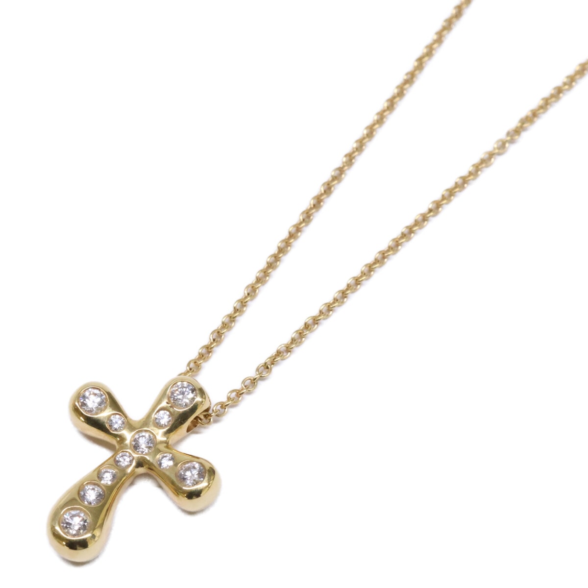 ティファニー 750YG 11Pダイヤモンド エルサペレッティ ドッツクロス