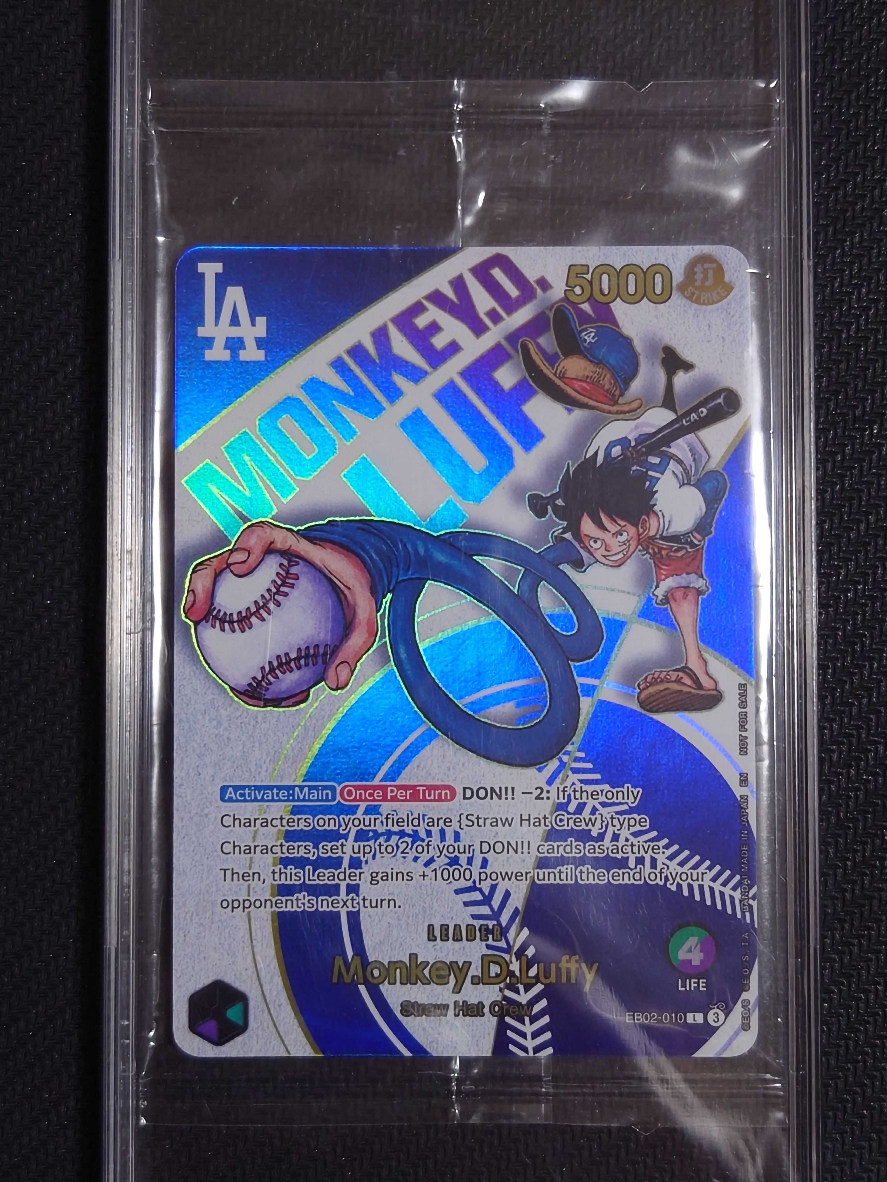 モンキー・D・ルフィ L [EB02-010]【英語版】(プロモーションカード「ワンピースカードゲーム x ロサンゼルスドジャース」)