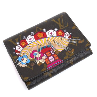 LOUIS VUITTON ルイ・ヴィトン ポルトフォイユ ヴィクトリーヌ 三つ折り財布 モノグラム ブラウン マルチカラー M69754 FH4220/ICタグ ユニセックス【中古】【美品】