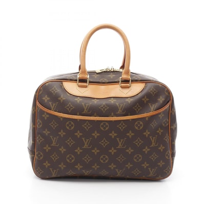 ルイ・ヴィトン LOUIS VUITTON ドーヴィル ボーリングヴァニティ ハンドバッグ バッグ PVCコーティングキャンバス レザー モノグラム レディース ブラウン系 M47270 【中古】