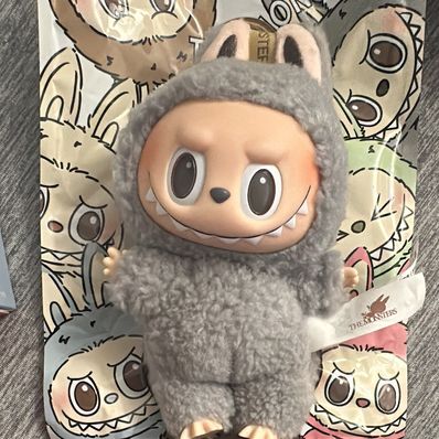 POP MART THE MONSTERS (LABUBU) Exciting Macaron Plush Series SESAME BEAN