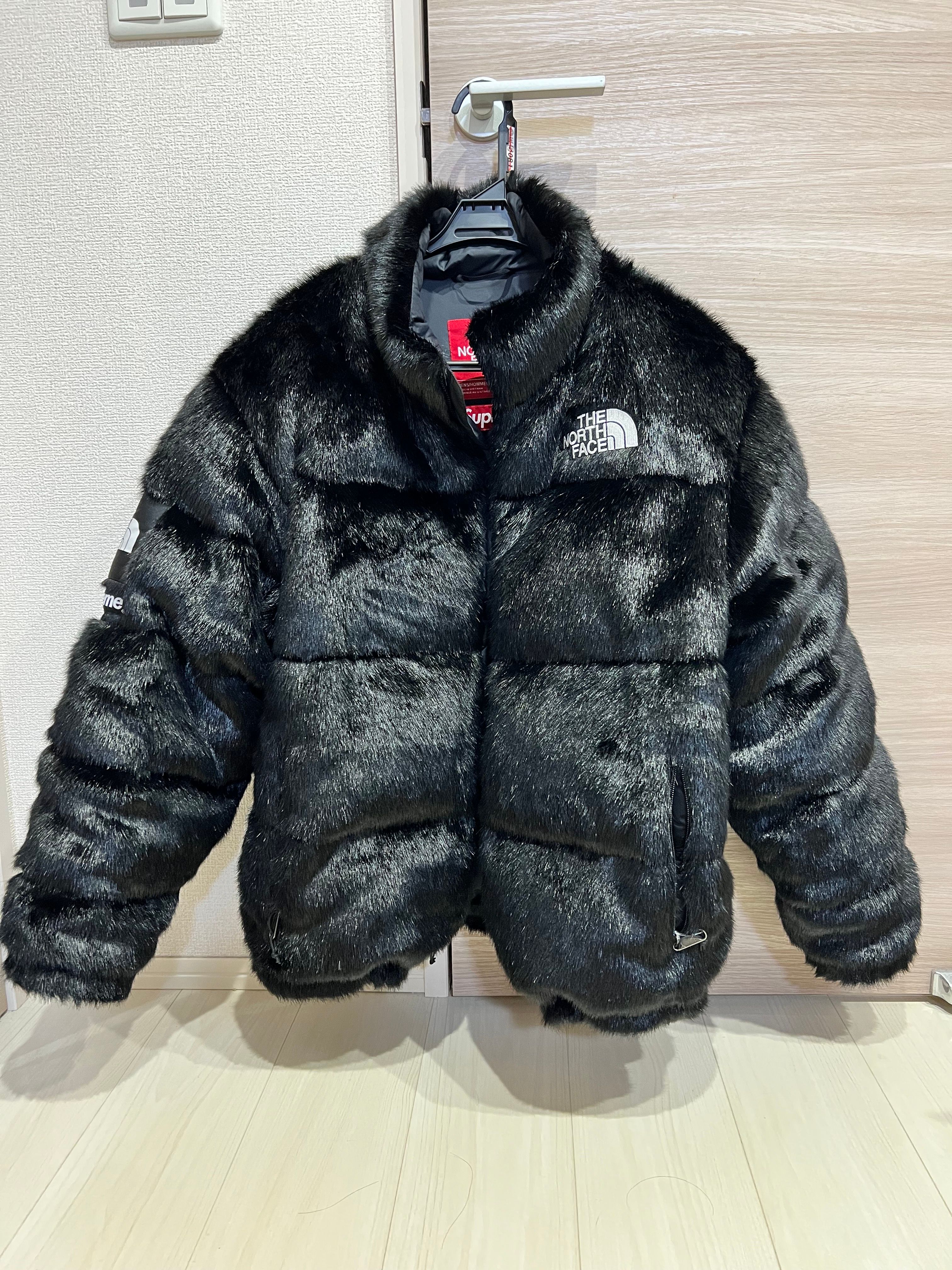 Supreme x The North Face Faux Fur Nuptse Jacket "Black"