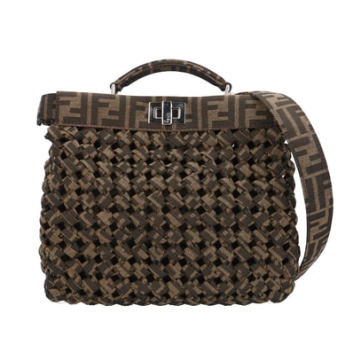 フェンディ アイシーユーミニ ショルダーバッグ 7VA530 ブラウン レディース FENDI 中古
