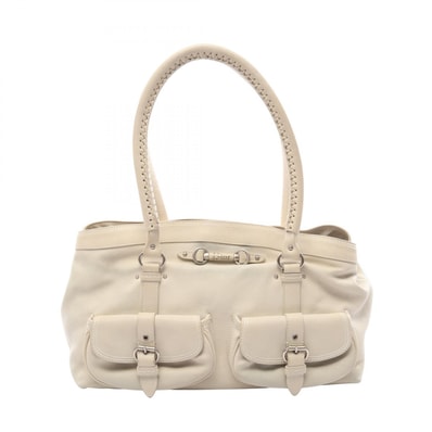 ディオール Dior ショルダーバッグ バッグ レザー レディース アイボリー系 【中古】