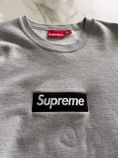 Supreme Box Logo Crewneck "Heather Grey" (22FW)