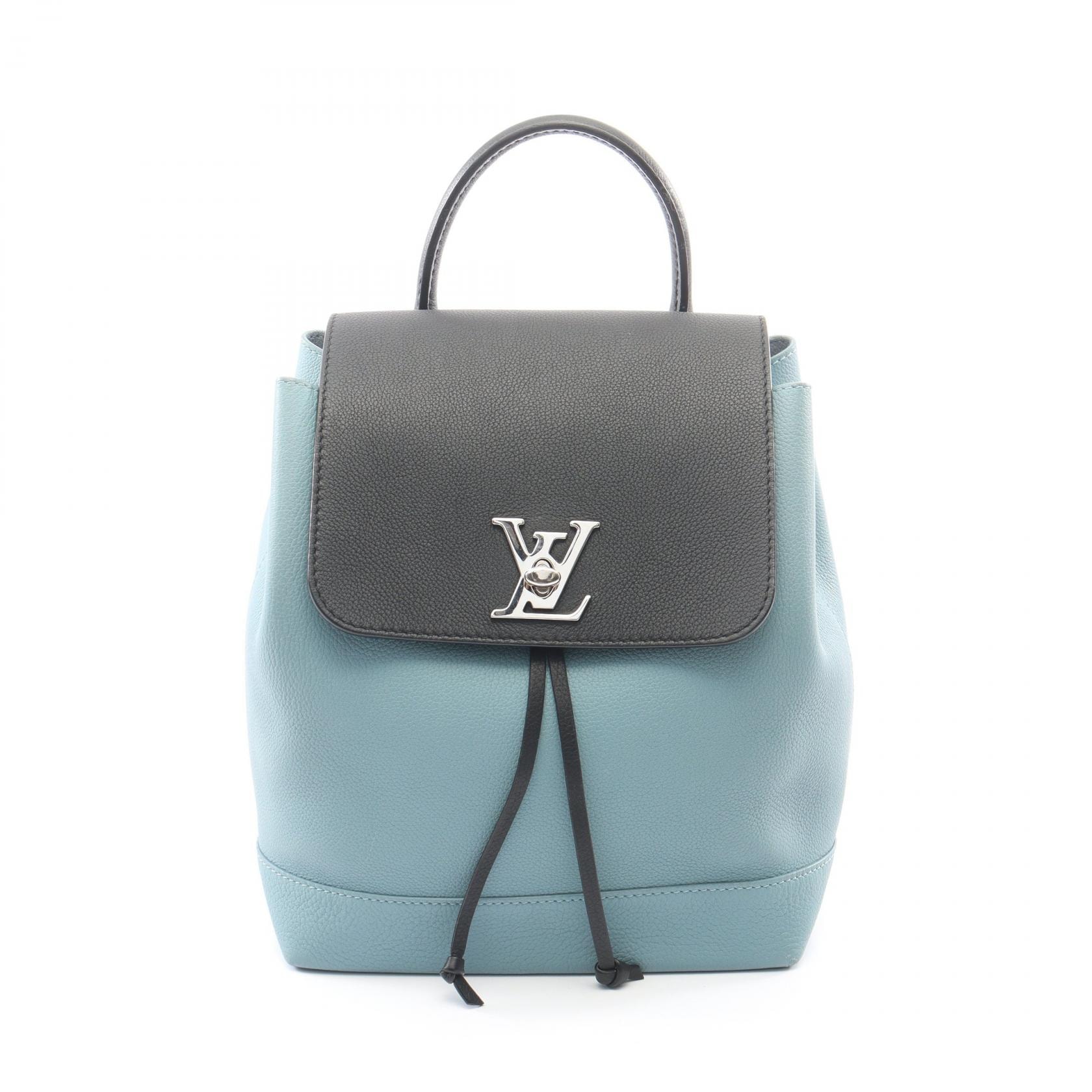 ルイ・ヴィトン LOUIS VUITTON ロックミー バックパック リュックサック バックパック バッグ レザー トリヨンレザー トリヨンレザー レディース ブルー系 / ブラック系 / ブルーシエル M43170 【中古】