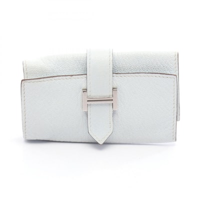 エルメス HERMES ベアン キーケース アクセサリー レザー シェーブル シェーブル ブルーブリュム U刻印(2022年製造) レディース ブルー系 【中古】