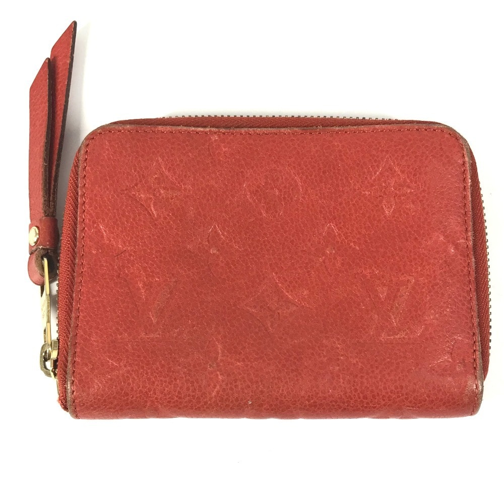 ルイヴィトン LOUIS VUITTON ポルトフォイユ・スカレット コンパクト M60295 モノグラムアンプラント コンパクトウォレット ラウンドファスナー  2つ折り財布 モノグラムアンプラントレザー オリアン レッド系