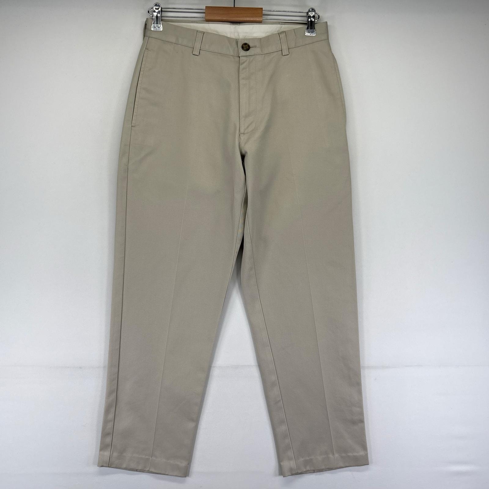 古着 エルエルビーン L.L.Bean パンツ チノパン ジッパーフライ テーパード 30  ベージュ系 無地 メンズ