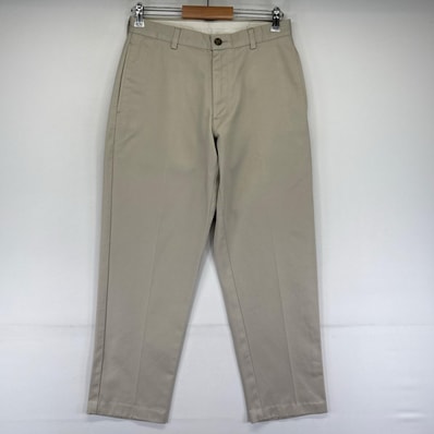 古着 エルエルビーン L.L.Bean パンツ チノパン ジッパーフライ テーパード 30 ベージュ系 無地 メンズ