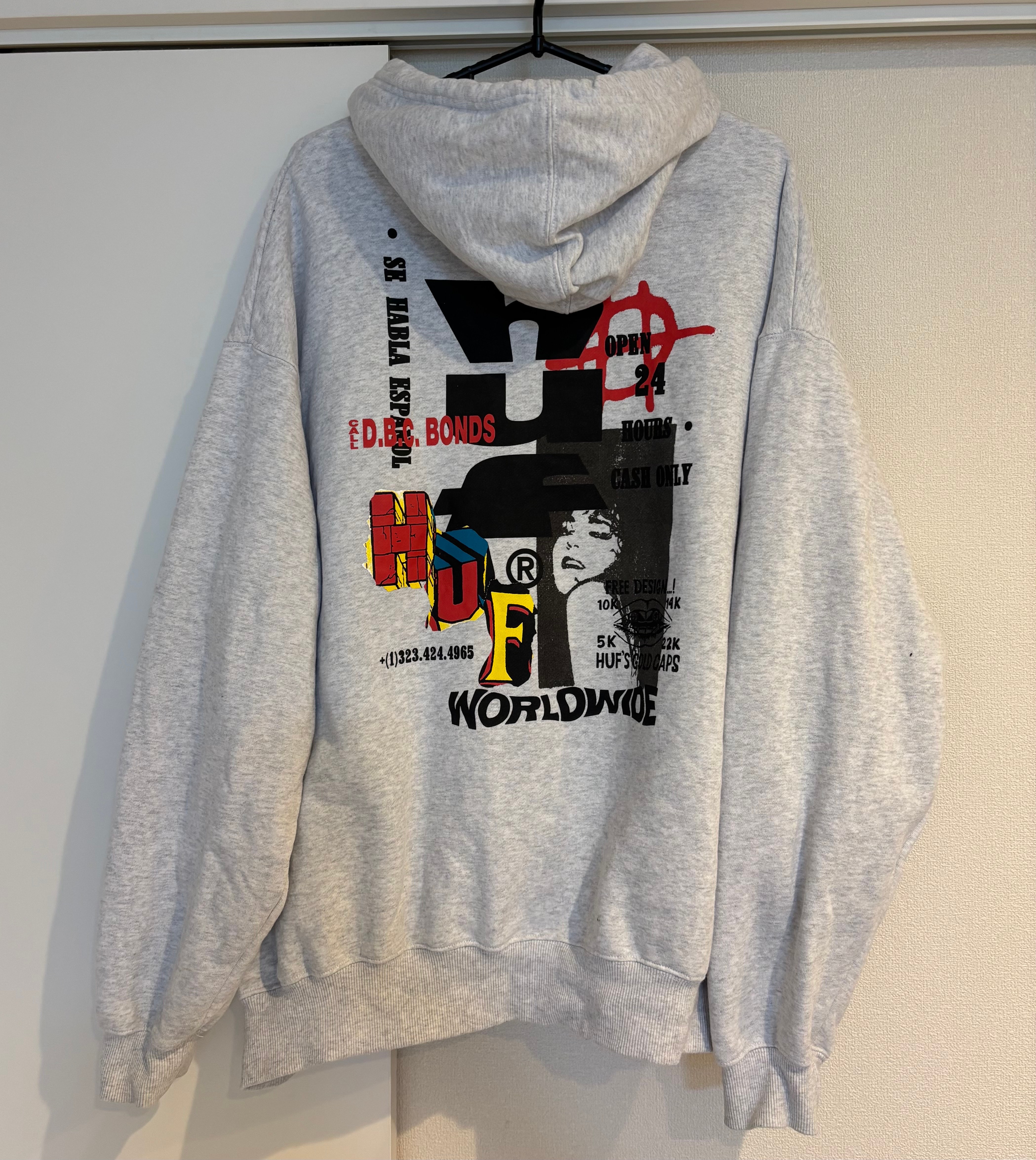 HUF Fall 24 Cut And Paste Fleece Hoodie "Ash Gray"