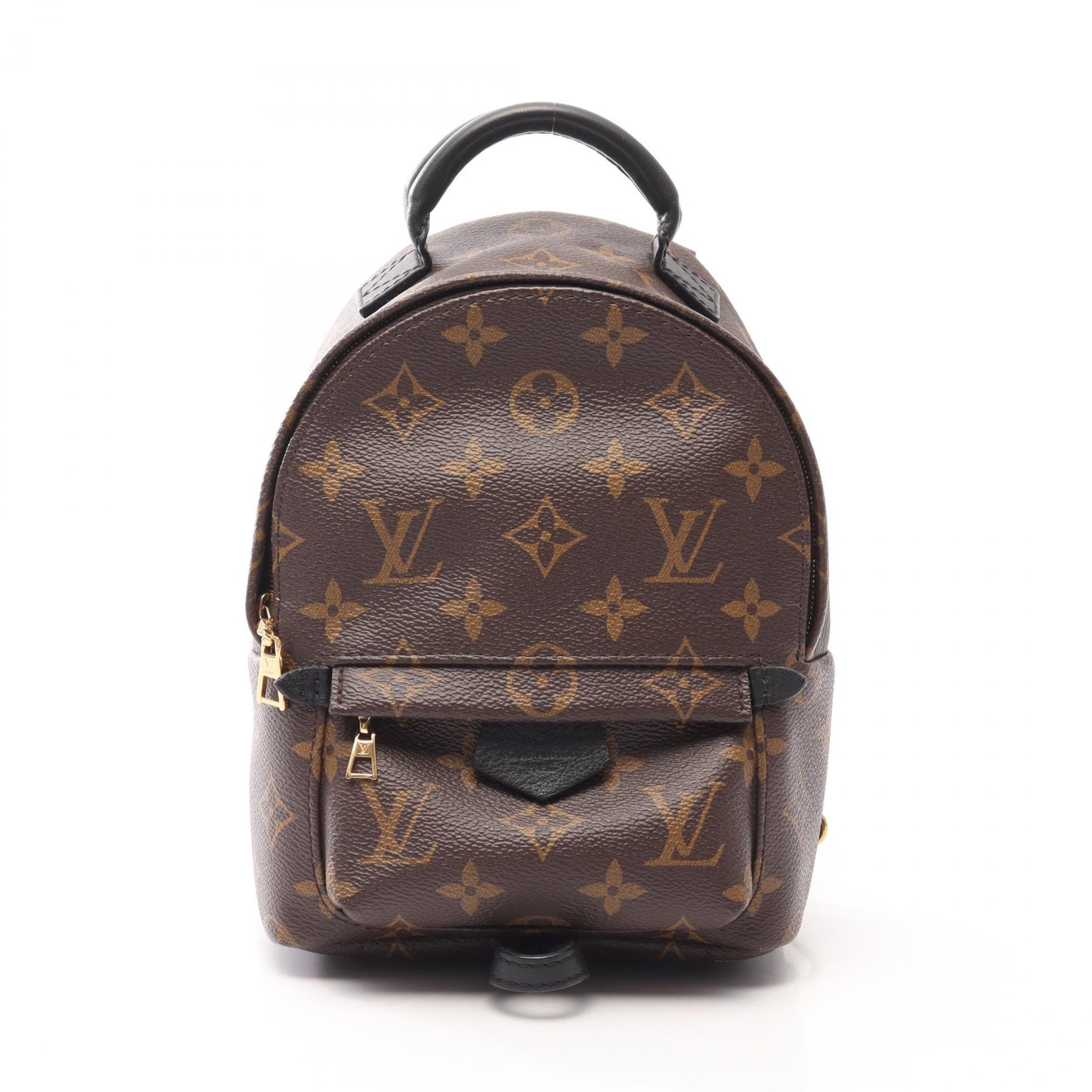 ルイ・ヴィトン LOUIS VUITTON パームスプリングス ミニ モノグラム リュックサック バックパック バッグ PVCコーティングキャンバス レザー レディース ブラウン系 / ブラック系 M41562 【中古】