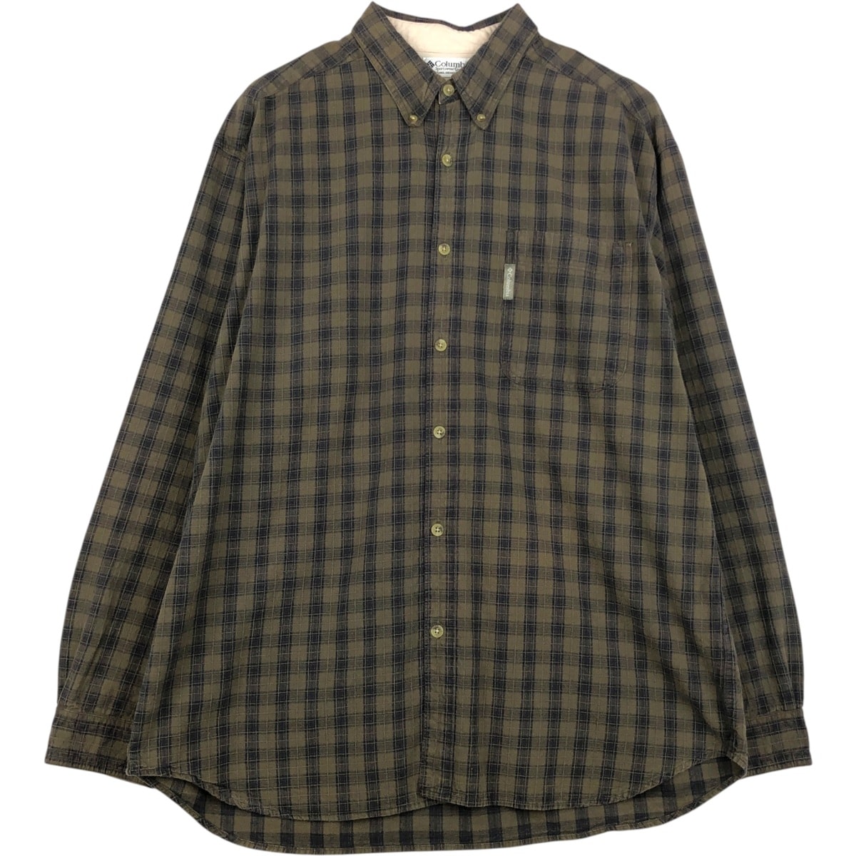 古着 90~00年代 コロンビア Columbia リップストップ 長袖 ボタンダウンチェックシャツ メンズXL相当 ヴィンテージ/eaa646612