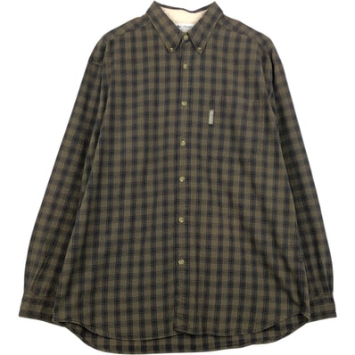 古着 90~00年代 コロンビア Columbia リップストップ 長袖 ボタンダウンチェックシャツ メンズXL相当 ヴィンテージ/eaa646612
