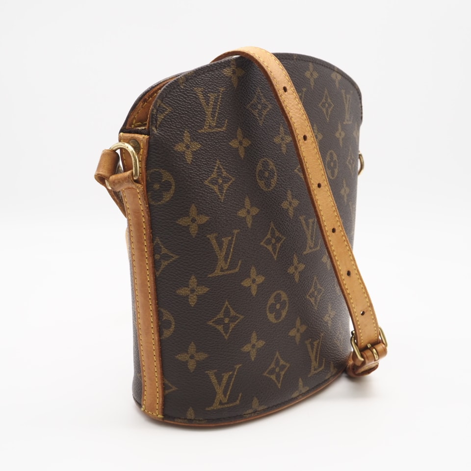 LOUIS VUITTON ルイ・ヴィトン モノグラム ドルーオ M51290 ショルダーバッグ ブラウン ベージュ コーティングキャンバス レザー レディース