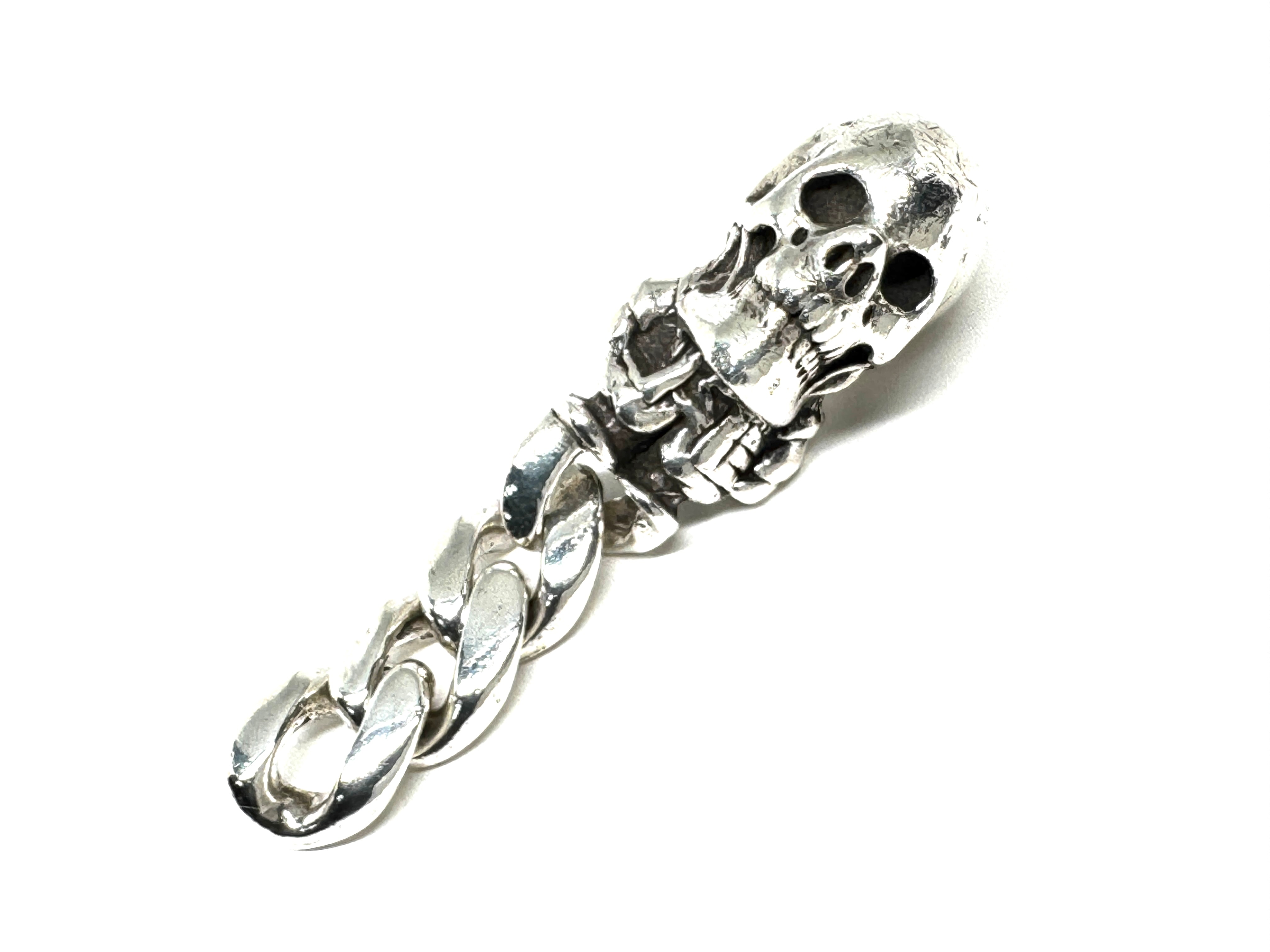 Chrome Hearts Foti Delfino & No.5 Dagger Key Ring Wallet Chain "Silver"