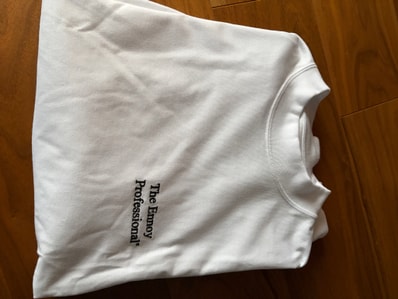 ENNOY Mock Neck Rib Hem L/S T-Shirt "White"