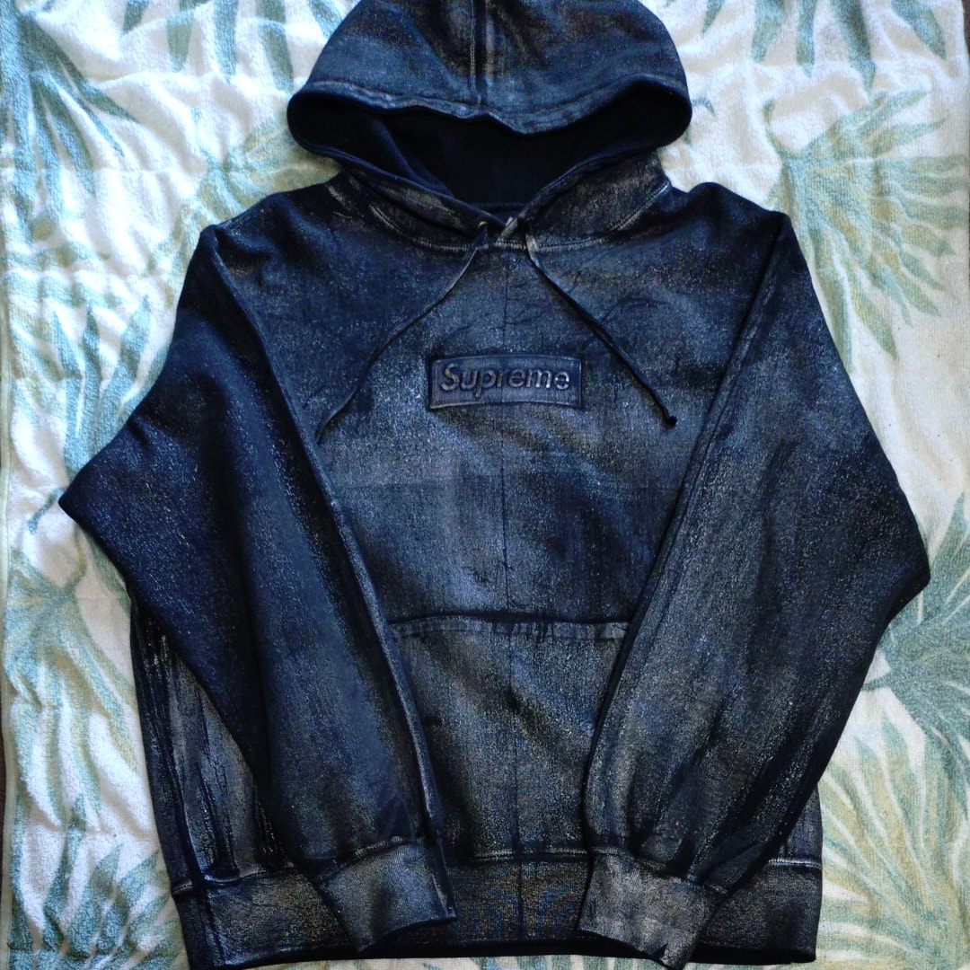 Supreme x MM6 Maison Margiela Foil Box Logo Hooded Sweatshirt "Black"