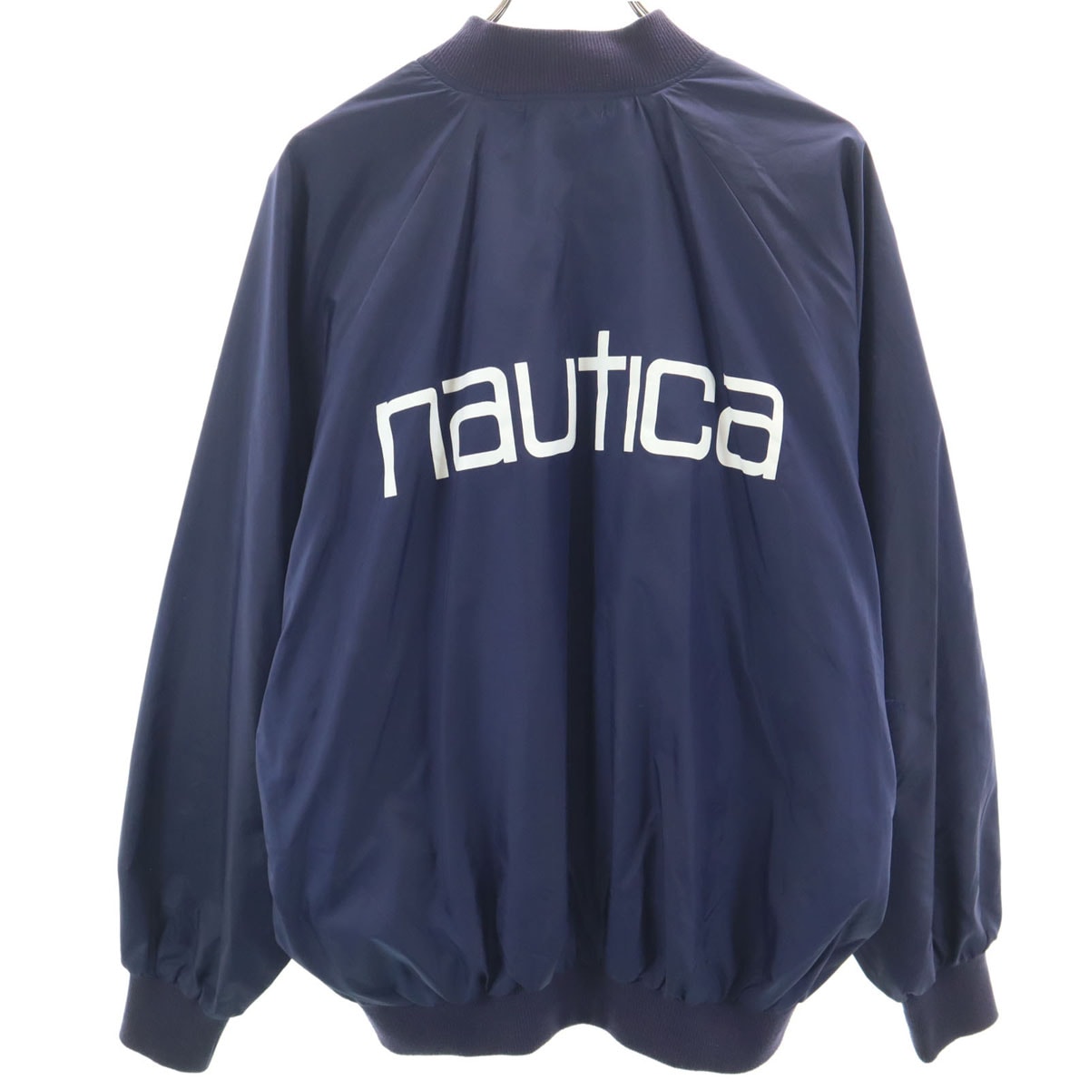 NAUTICA ノーティカ 90s オールド バックロゴ ナイロンジャケット ONE SIZE ネイビー