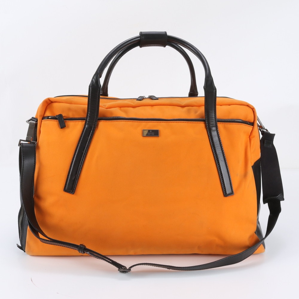 ■美品 グッチ ボストン バッグ レザー×ナイロン