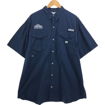 古着 コロンビア Columbia 半袖 フィッシングシャツ メンズXL相当/eaa550545