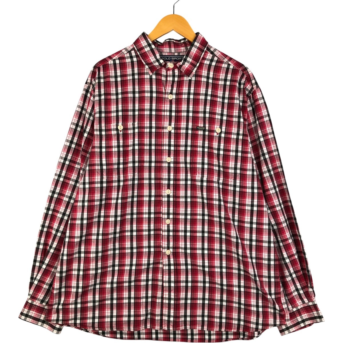 古着 90年代 ラルフローレン Ralph Lauren POLO SPORTSMAN スポーツマン タータンチェック 長袖 コットンチェックシャツ メンズXL相当 ヴィンテージ/eaa592771