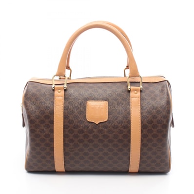 セリーヌ CELINE マカダム トートバッグ バッグ PVCコーティングキャンバス レザー レディース ブラウン系 【中古】