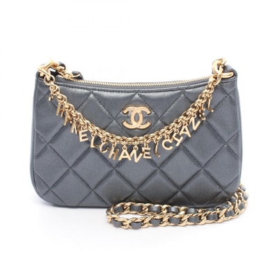 シャネル CHANEL マトラッセ ココマーク ショルダーバッグ バッグ ラムスキン(羊革) レディース グレー系 AP3847 【中古】