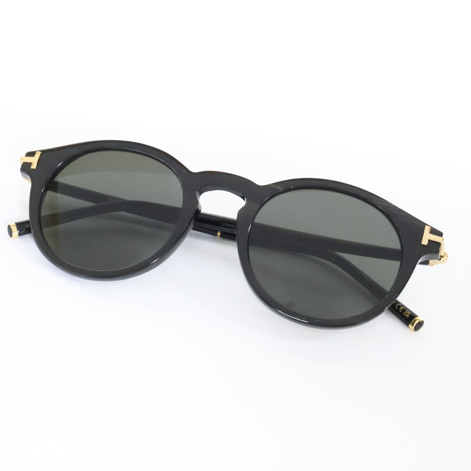 トムフォード 【美品】TF1299ーP 63A PRIVATE COLLECTION REAL HORN 65% TITANIUM ALLOY ラウンドシェイプ 49□22 145