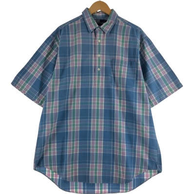 古着 ラルフローレン Ralph Lauren POLO by Ralph Lauren 半袖 ボタンダウン チェックシャツ メンズL相当/eaa560451