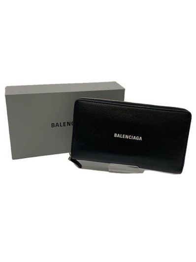 BALENCIAGA Cash Continetal Zip Around Wallet "Black"