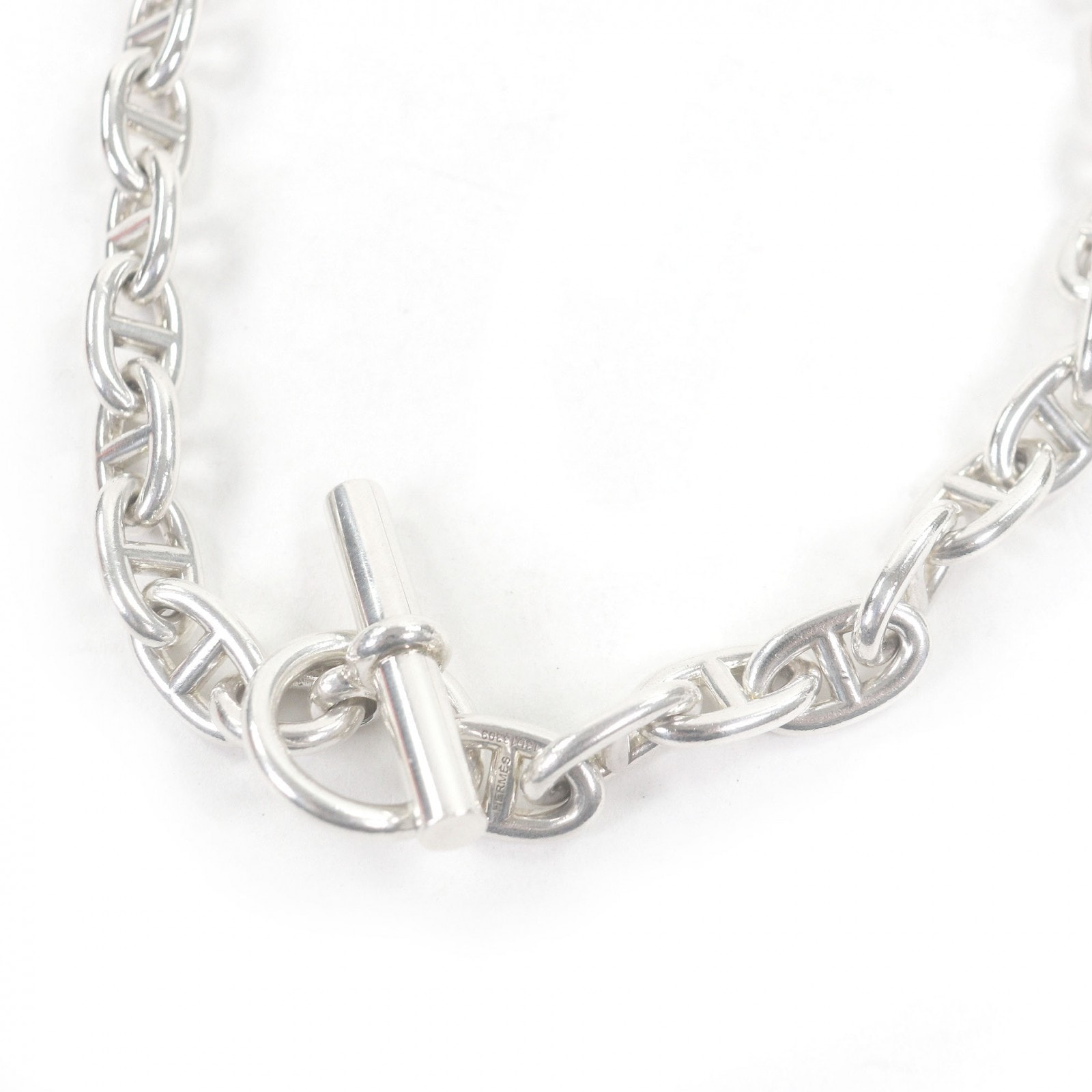 良品 エルメス ネックレス シェーヌダンクル MM 36コマ シルバー メンズ