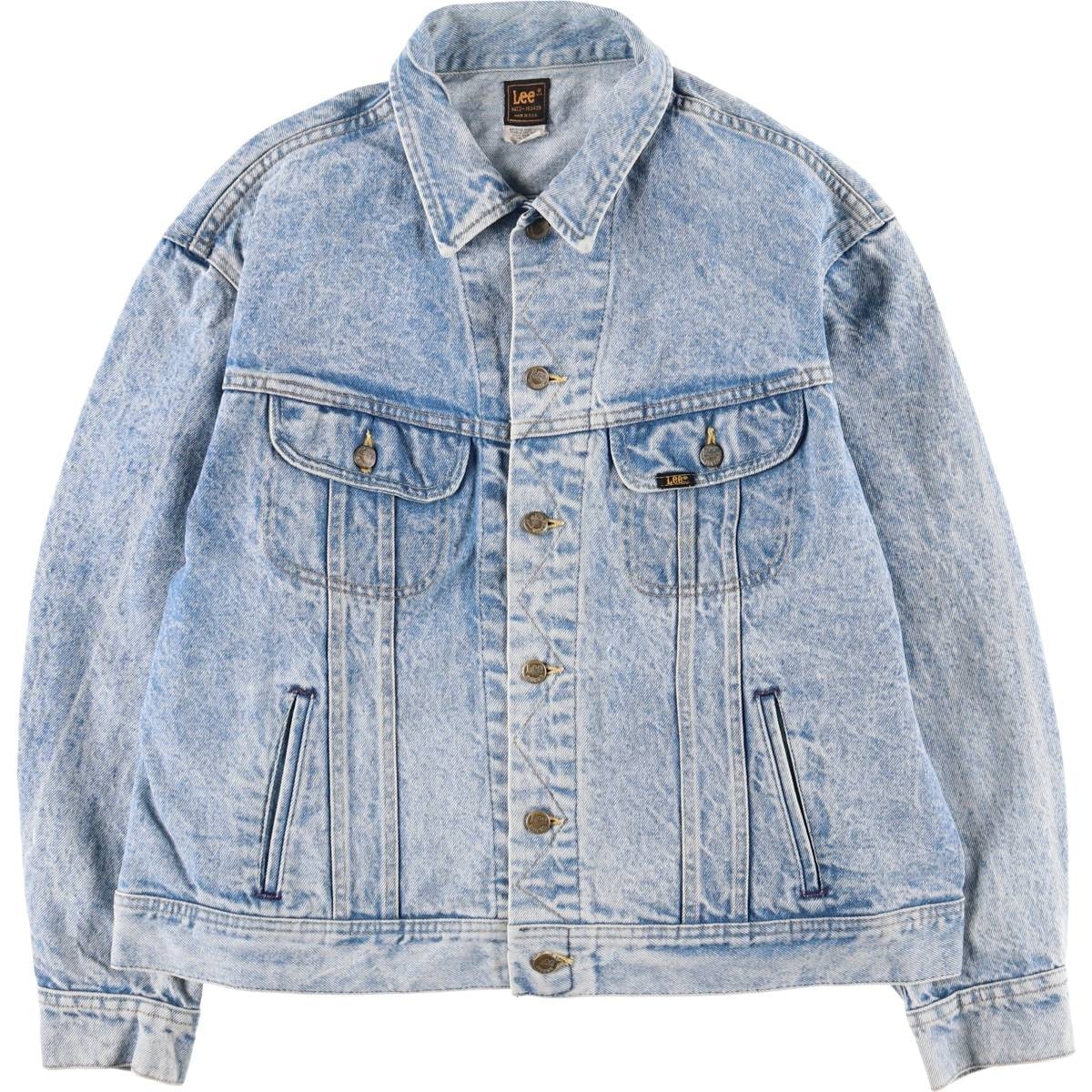 古着 80年代~ リー Lee RIDERS ライダース ケミカルウォッシュ デニムジャケット Gジャン USA製 メンズXL相当 ヴィンテージ/eaa602666