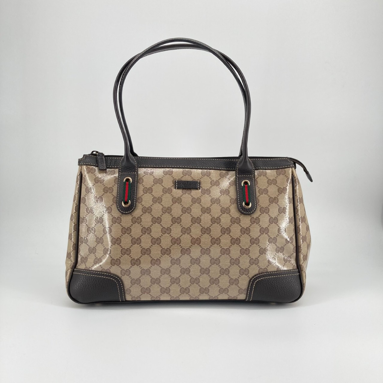 GUCCI(グッチ) GGクリスタル シェリーライン 293599 トートバッグ ベージュ×ブラック