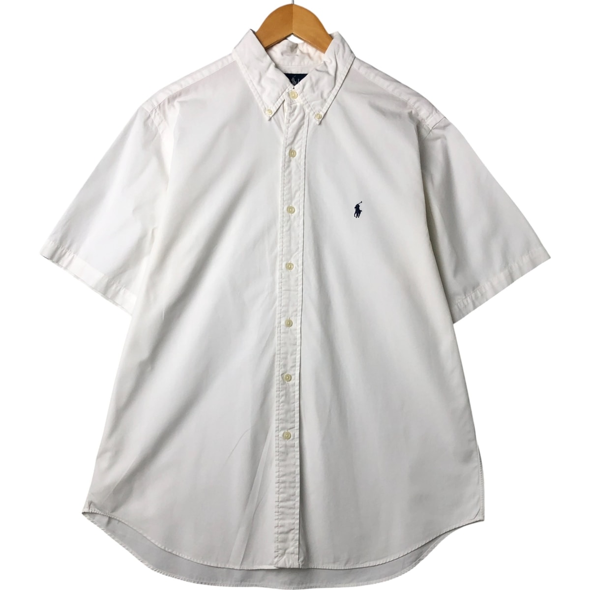 古着 ラルフローレン Ralph Lauren CLASSIC FIT 半袖 ボタンダウンシャツ メンズL相当/eaa562715