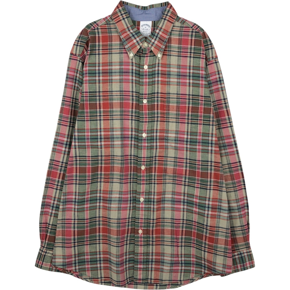 古着 ブルックスブラザーズ Brooks Brothers Est.1818 REGENT 長袖 ボタンダウンチェックシャツ メンズXL相当/eaa652107