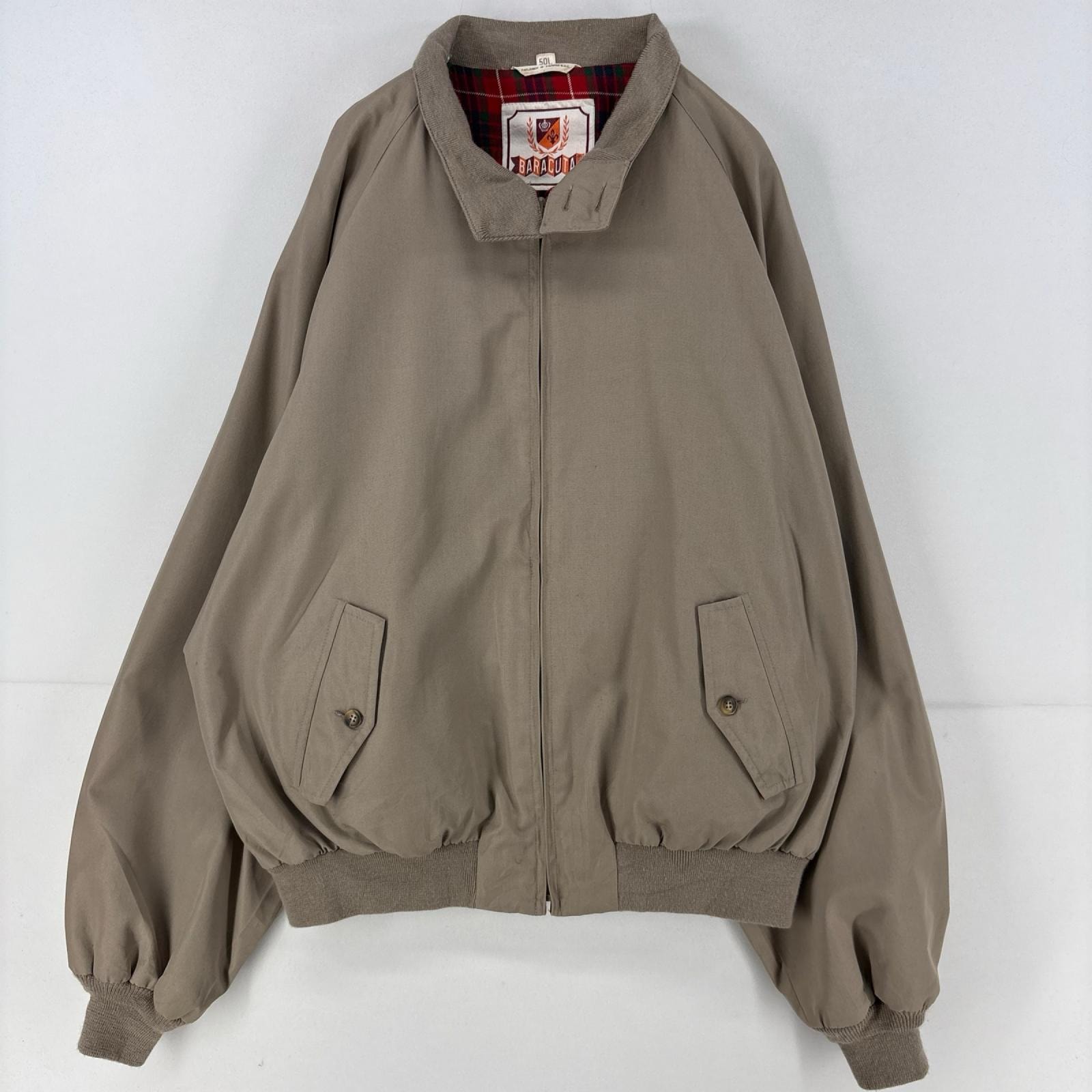 古着 90's/90年代 バラクータ BARACUTA ジャケット スウィングトップ ハリントンジャケット ブルゾン 50L  ベージュ チェック メンズ