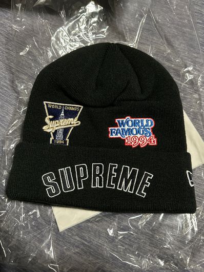 supreme new era championship beanie