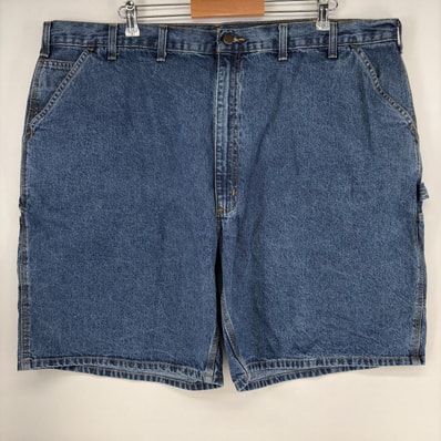 古着 カーハート Carhartt ショートパンツ ワンポイントロゴ デニム ペインター ハーフパンツ 大きいサイズ w48 ブルー メンズ