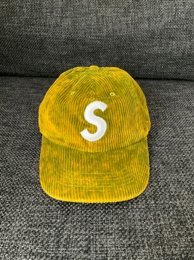 Supreme Corduroy S Logo 6-Panel "Bleached Olive"