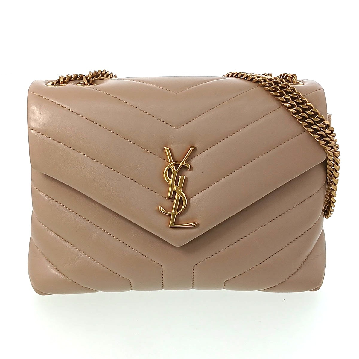 SAINT LAURENT PARIS サンローランパリ ルル 2WAY ショルダーバッグ ショルダーバッグ 494699 レザー ピンクベージュ レディース【中古】