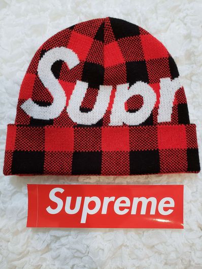 Supreme Big Logo Beanie "Red"
