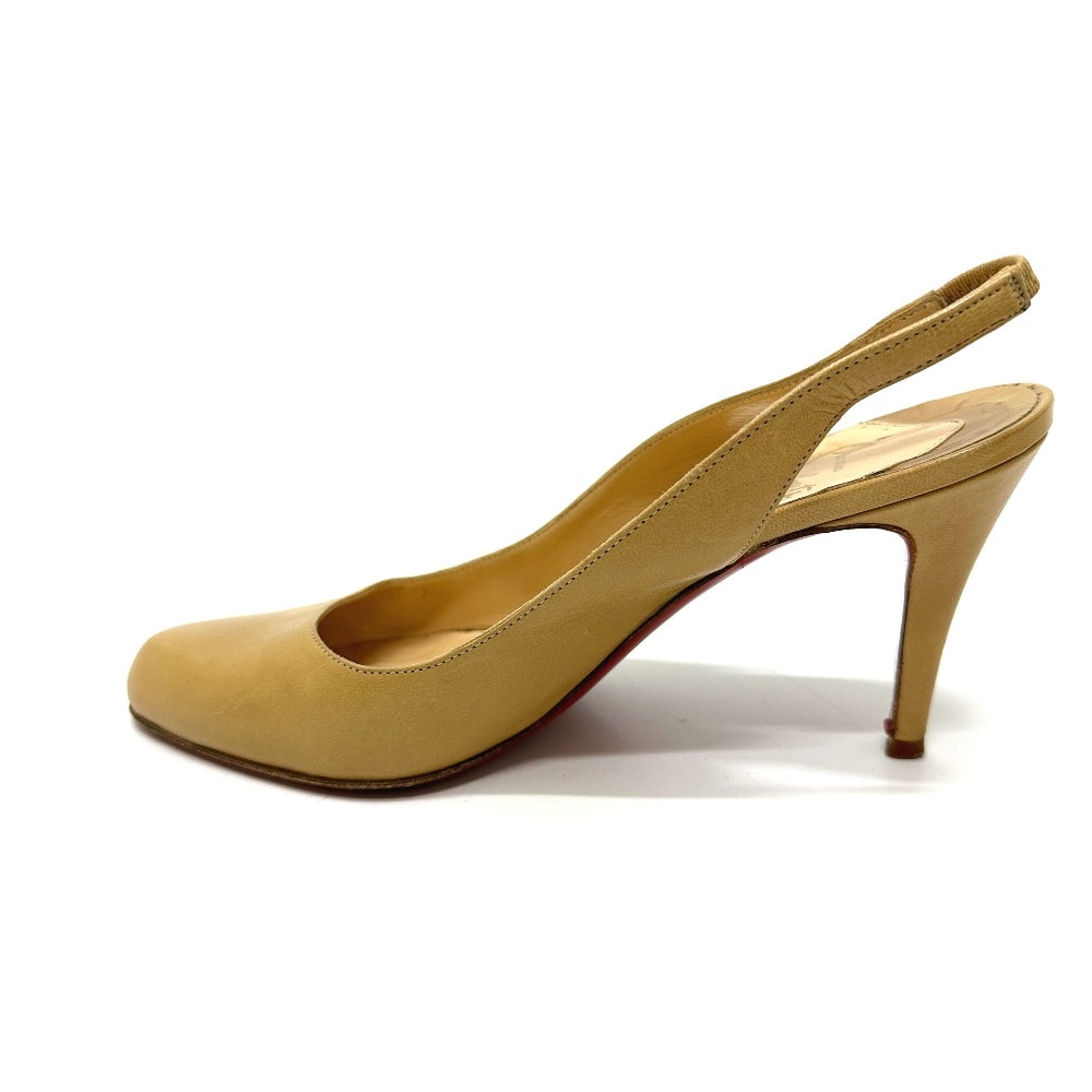 クリスチャンルブタン Christian Louboutin カジュアル フォーマル ポインテッド ハイヒール ピンヒール ヒール パンプス レザー ベージュ