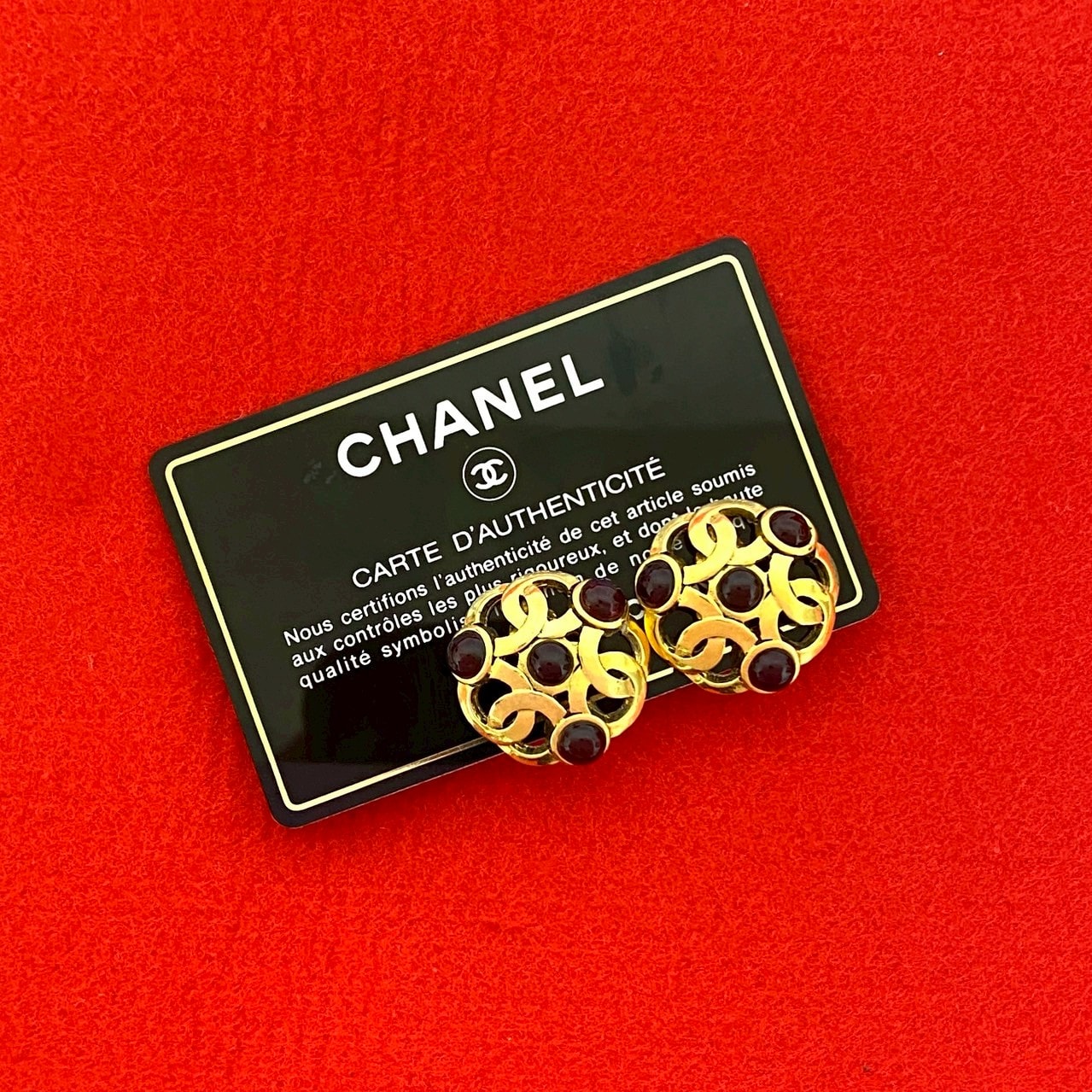 CHANEL シャネル グリポア GP イヤリング ゴールド
 85162