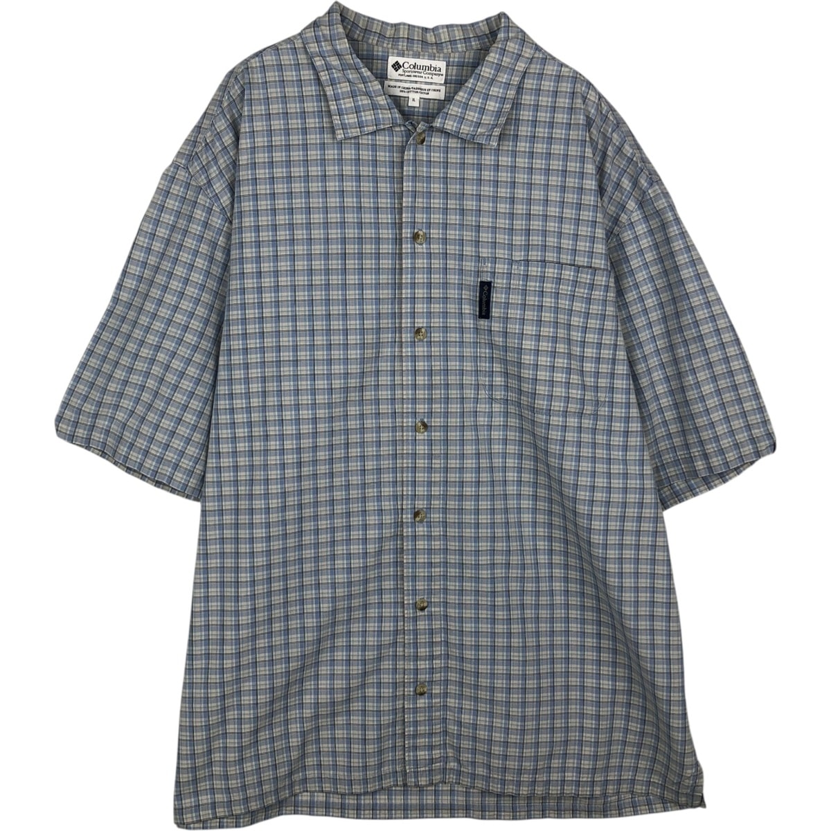 古着 00年代 コロンビア Columbia 半袖 チェックシャツ メンズXL相当/eaa478035
