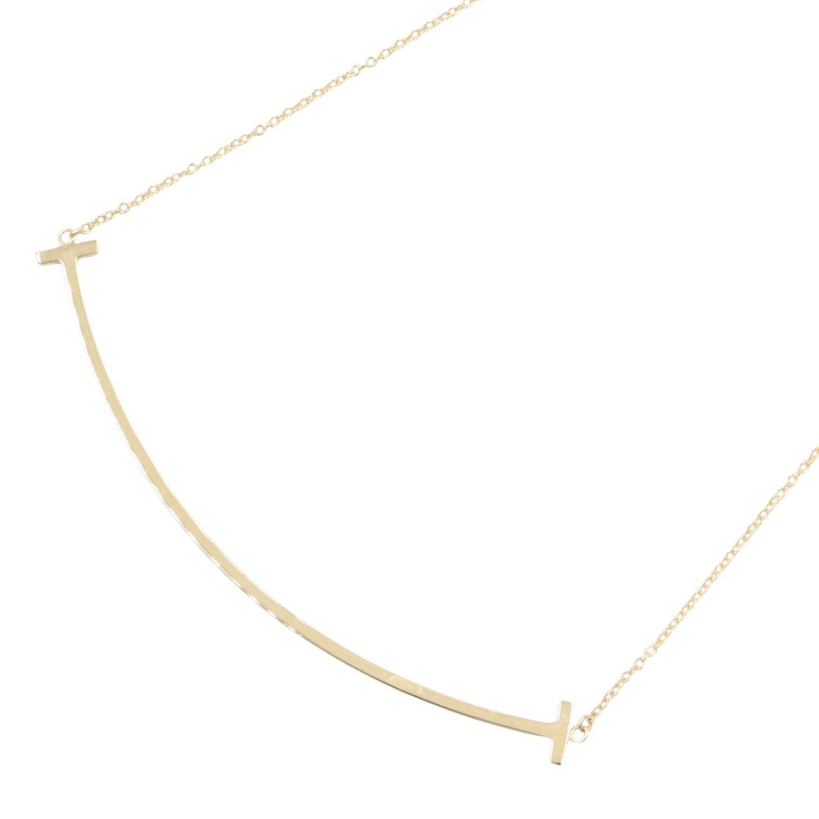 ティファニー TIFFANY&CO Tスマイル ラージ ネックレス ネックレス ジュエリー K18(イエローゴールド) レディース ゴールド系 【中古】